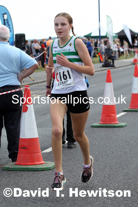 Womens under-17s 2021 Northern 6 and 4 Stage and Young Athletes Road Relays, Redcar. Photo: David T. Hewitson/Sports for All Pics